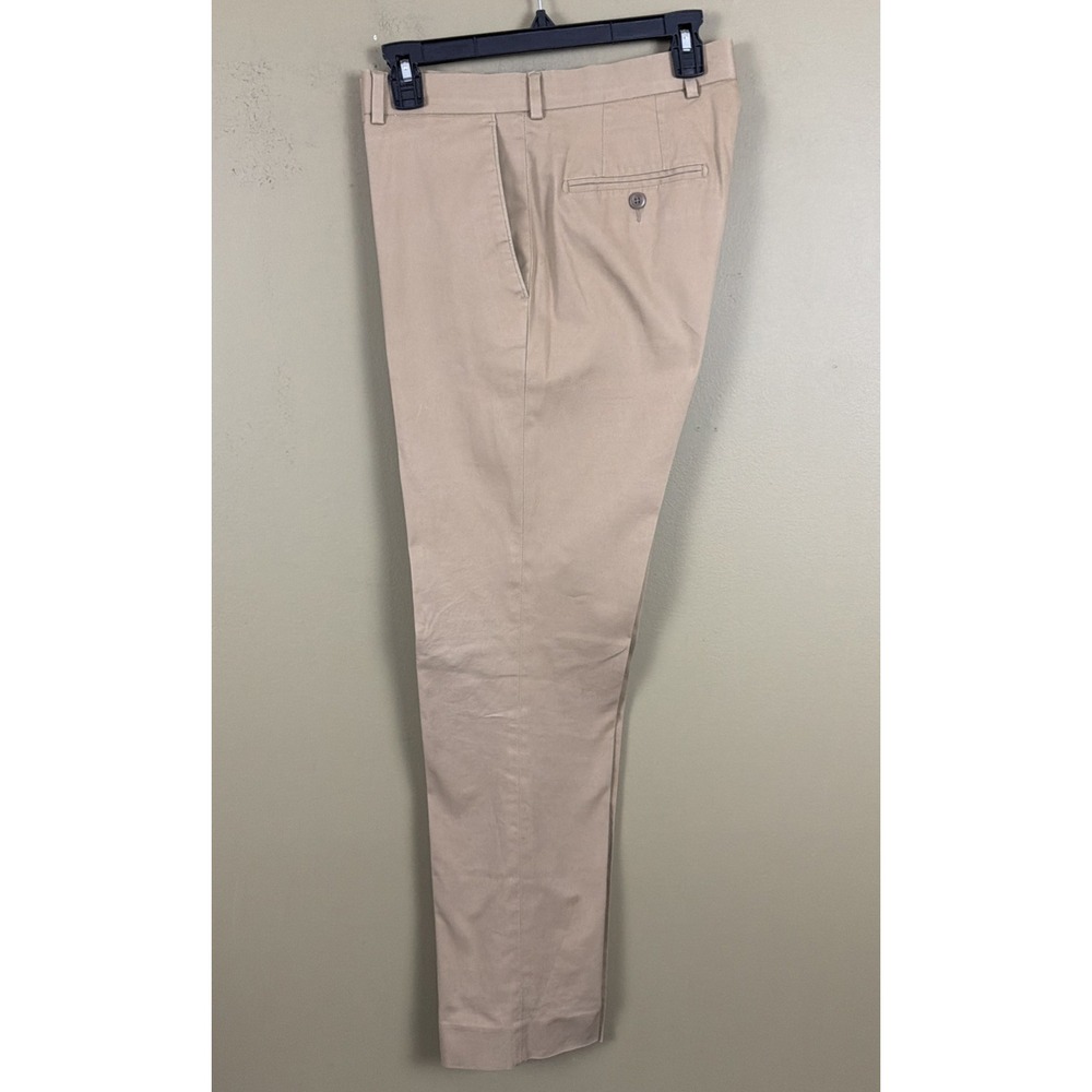 Bensol Fine Trousers Chino Pants Cotton Blend Casual Flat Front Mens 32x32 Tan